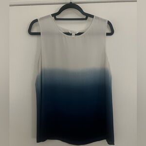 White and blue ombre sleeveless top